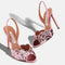 AQUA STRAP HEELS PINK