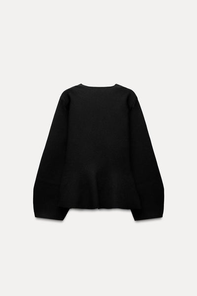 BELTED BLAZER WITH SHOULDER PADS