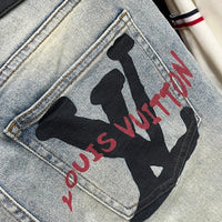skater logo jeans