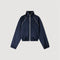 SANDRA EMBROIDERED CROPPED SATIN JACKET