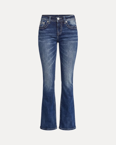 Embroidered Flare Jeans
