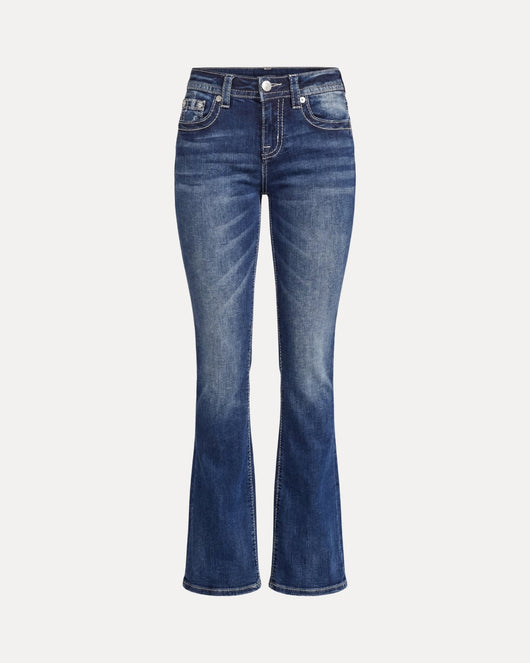 Embroidered Flare Jeans