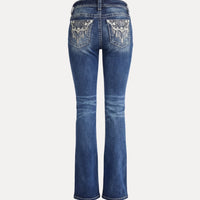 Embroidered Flare Jeans