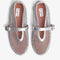 ALAÏ SILVER FISHNET BALLET FLATS
