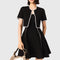 MAJE DRESS SET BLACK LINES