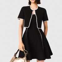 MAJE DRESS SET BLACK LINES