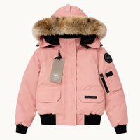 PINK FUR TRIM COAT