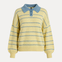 Lemon Polo Knit Sweater