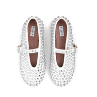 ALAÏ WHITE STUDS BALLET FLATS