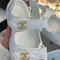 white strap sandals