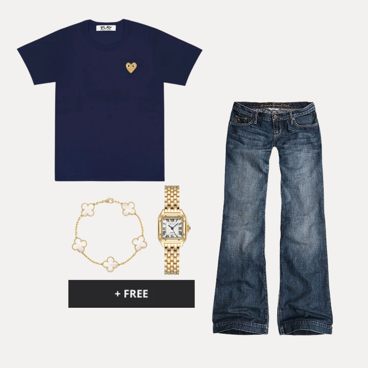 VIRAL OUTFIT  - Gold Heart