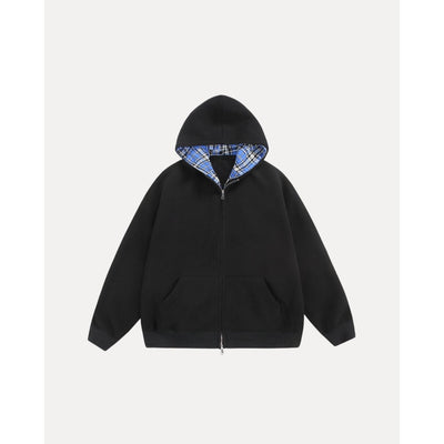 Chequered Zip Hoodie