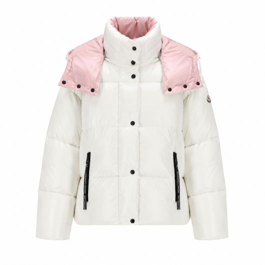 white pink coat