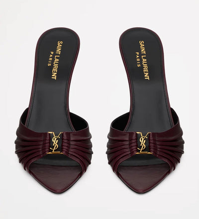 BORDEAUX LEATHER HEELS