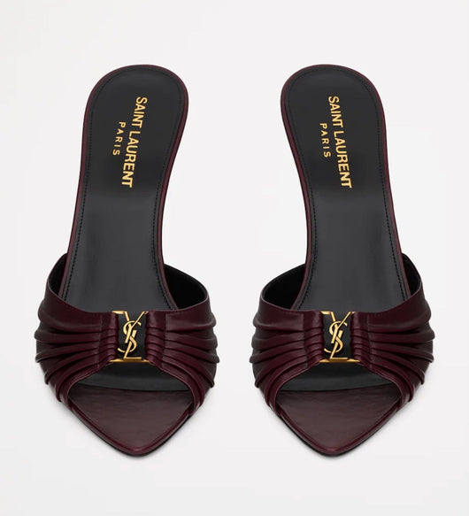 BORDEAUX LEATHER HEELS