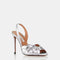 AQUA STRAP HEELS SILVER