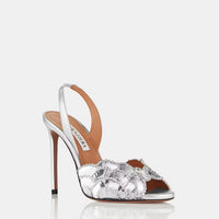 AQUA STRAP HEELS SILVER
