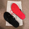 RED BOTTOM FLIP FLOPS BLACK