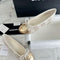 WHITE GOLD TEXTURED BALLERINA FLATS