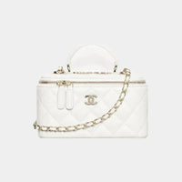 TOP HANDLE VANITY WHITE BAG