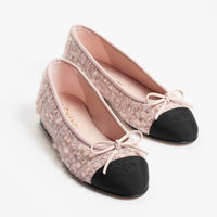 PINK TEXTURED BALLERINA FLATS