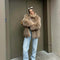 STRAIGHT ROWS LONG COAT TAUPE