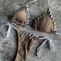 MIUE BROWN WHITE BIKINI