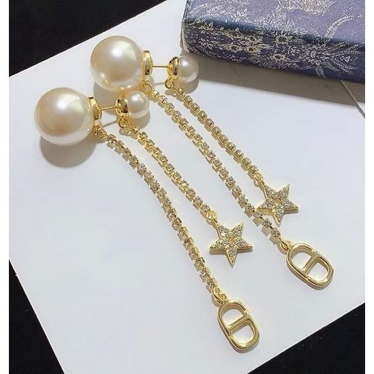 CD pearl earrings