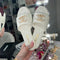 white sandals