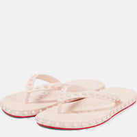 RED BOTTOM FLIP FLOPS ROSE