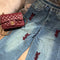 bordeaux logo jeans