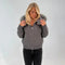 FUR ZIP JACKET GREY