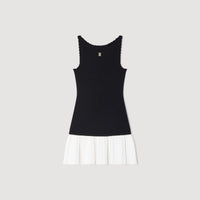 SANDRA TWO TONE DRESS BLACK