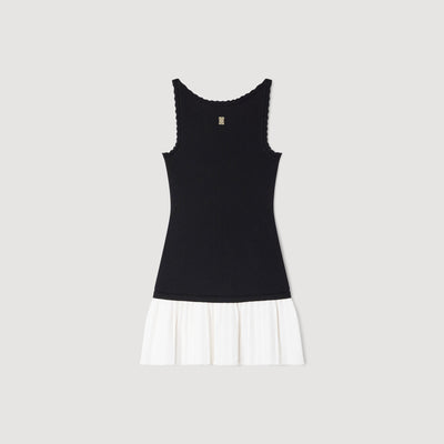 SANDRA TWO TONE DRESS BLACK