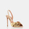AQUA STRAP HEELS GOLD