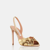 AQUA STRAP HEELS GOLD