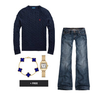 VIRAL OUTFIT  - Navy Crest