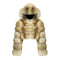 CROPPED HOODED COAT GOLDEN ISLAND