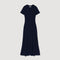 SANDRA LONG KNITTED MARINE DRESS