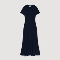 SANDRA LONG KNITTED MARINE DRESS