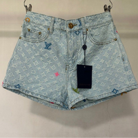 MONOGRAM DENIM SHORTS