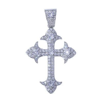 Crystal Cross Pendants - Silver