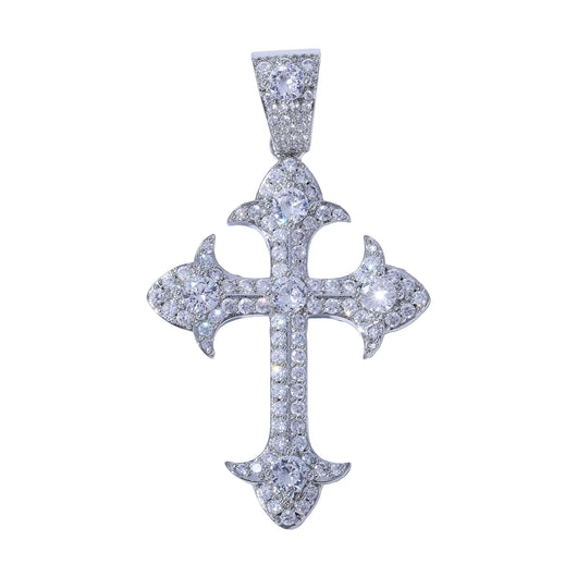 Crystal Cross Pendants - Silver