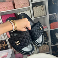 black sandals