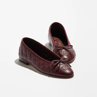 BURGUNDY BALLERINA FLATS