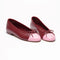 TWO TONED BURGUNDY BALLERINA FLATS