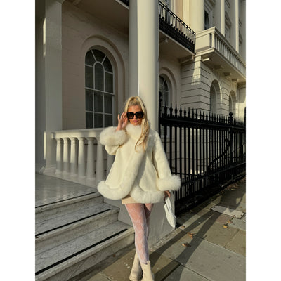 AURELIA FUR TRIM WHITE