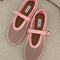 ALAÏ PINK FISHNET BALLET FLATS