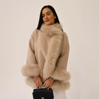 AURELIA FUR TRIM TAUPE