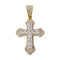 Frosty Cross Pendants - Gold